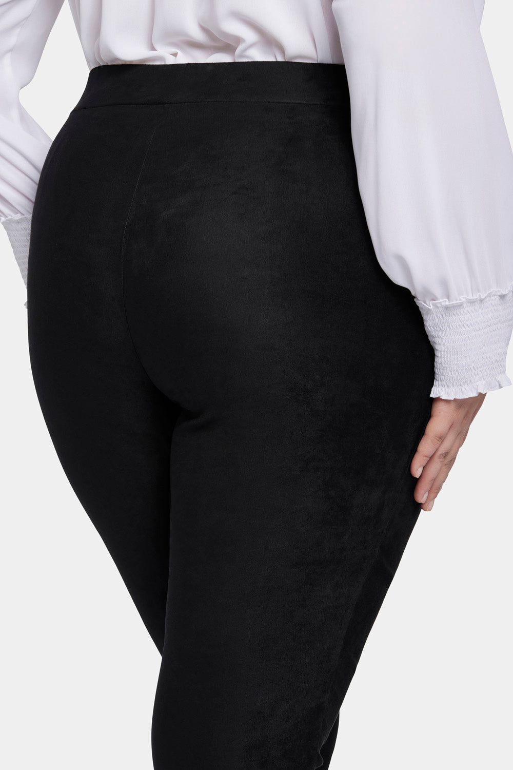 Basic Legging Pants In Plus Size - Black