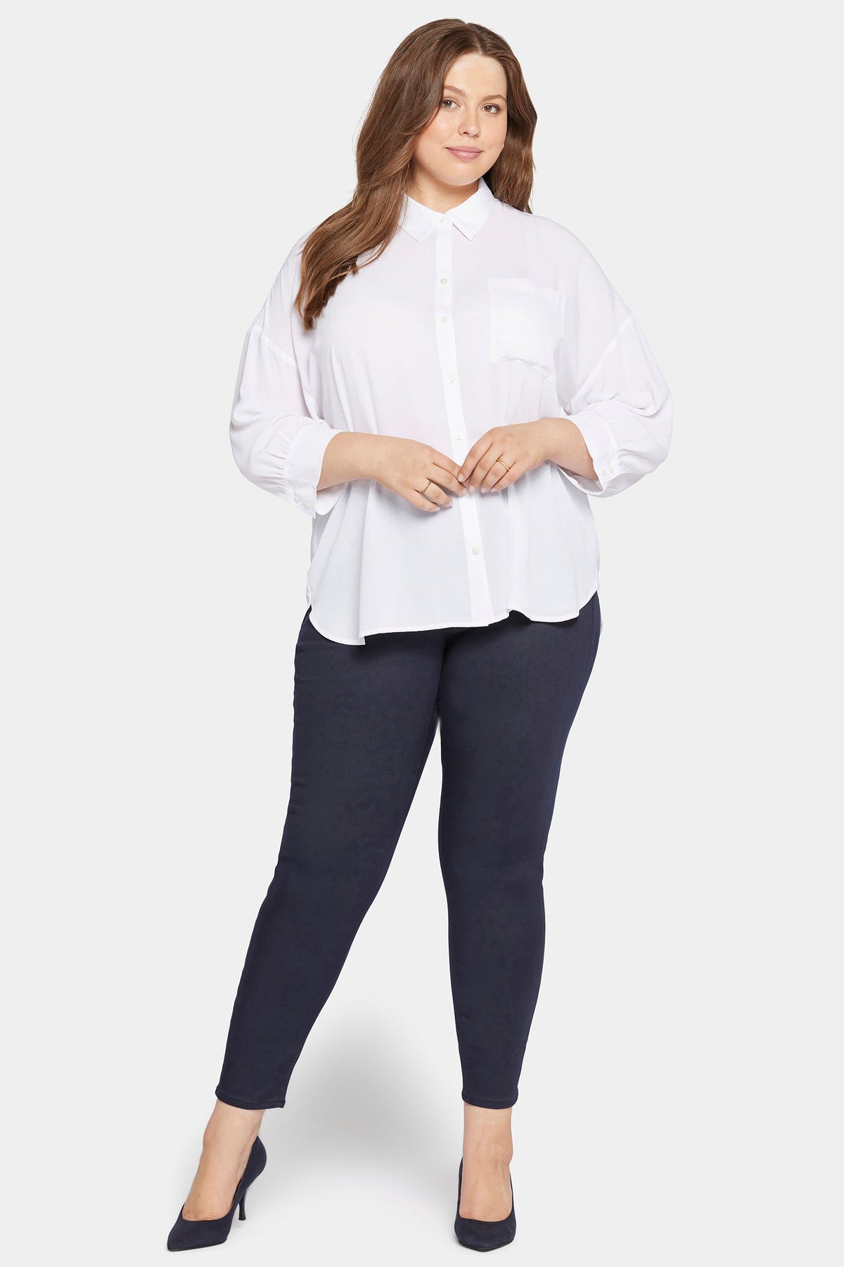 Zoey Blouse in Plus Size - Optic White