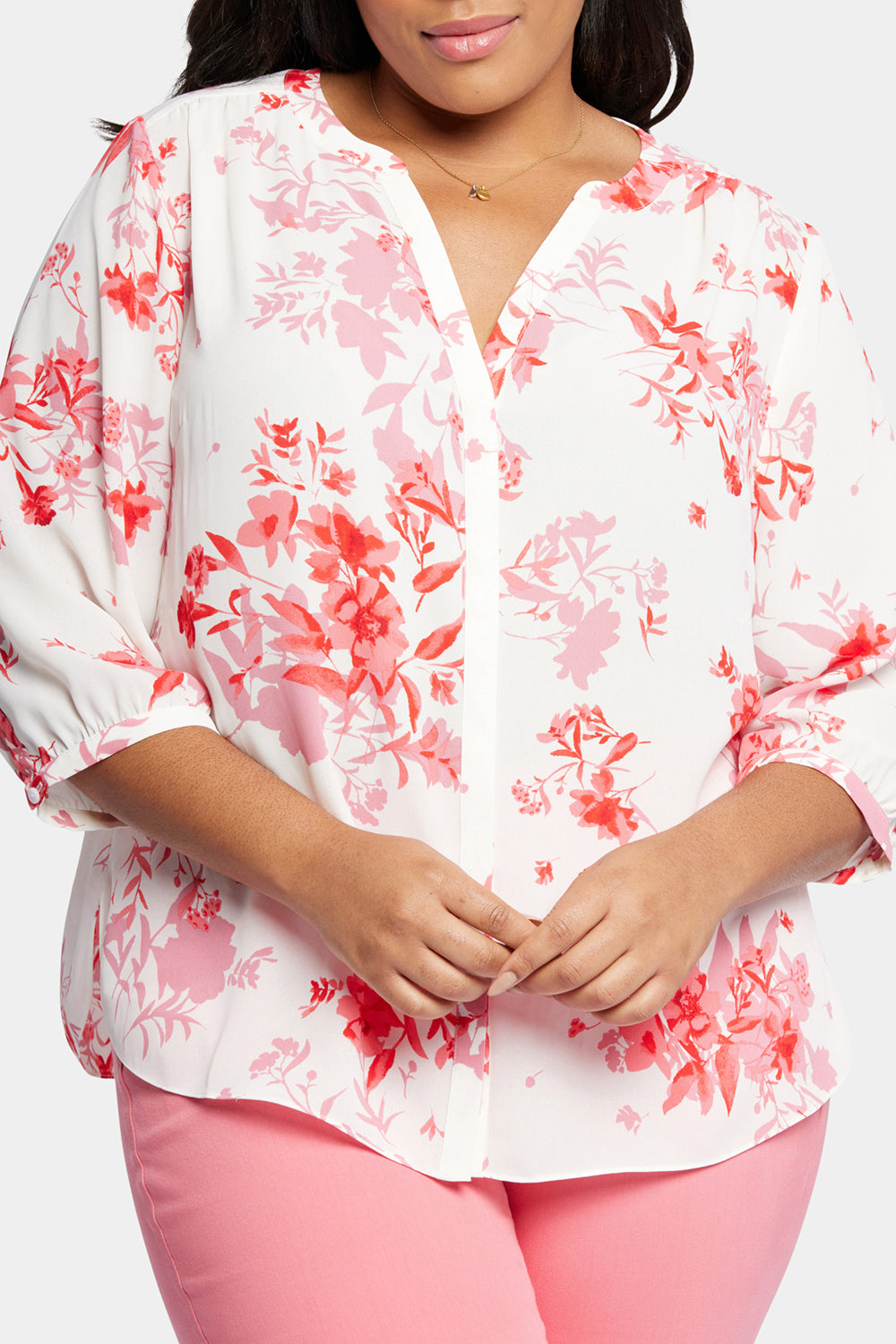 Pintuck Blouse In Plus Size - Bellarose