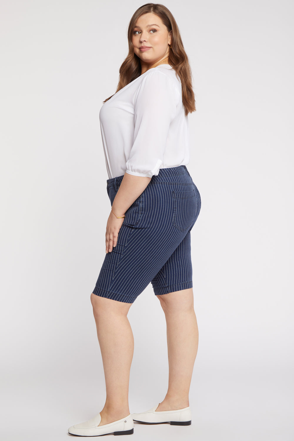 Tailored Bermuda Shorts in Plus Size - Dark Enzyme
