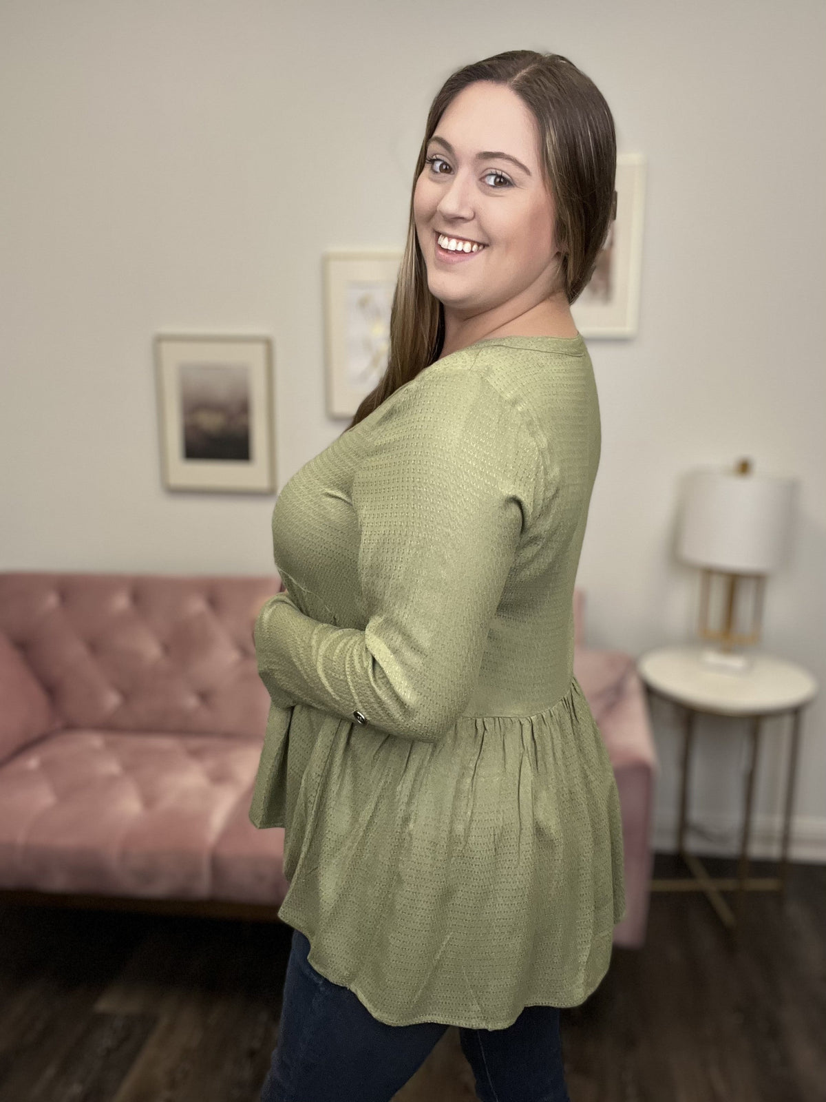 Building Dreams Women's V-Neck Long Sleeve Top