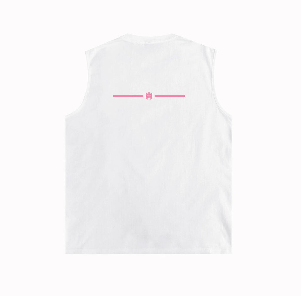 Amiri tank top small spider letter horizontal stripprinting