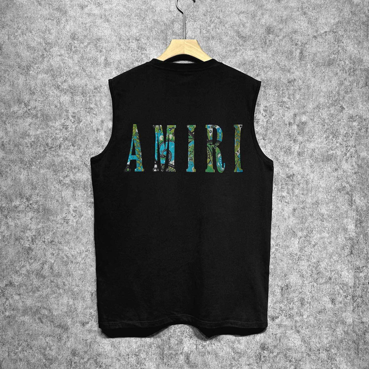 Amiri tank top waist flower camouflage letterprinting