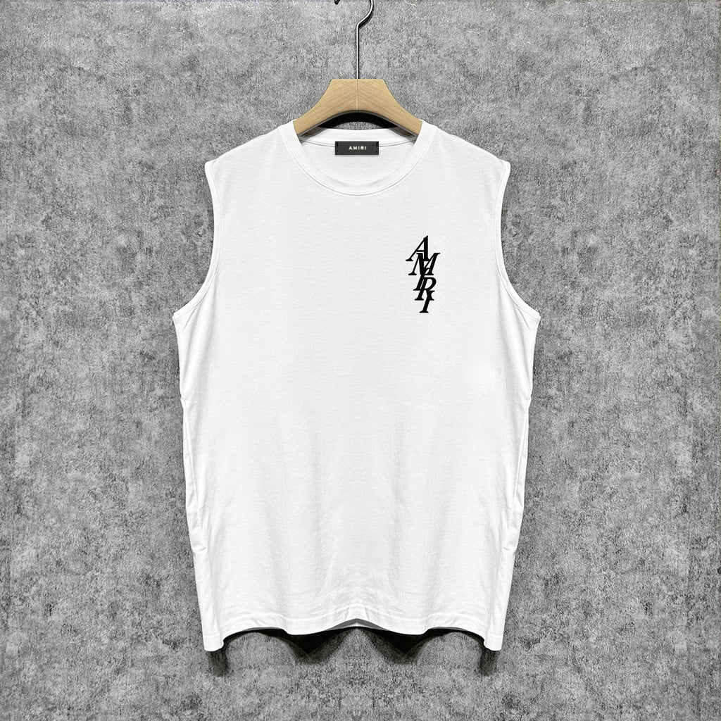 Amiri tank top with vertical overlapping letterprinting