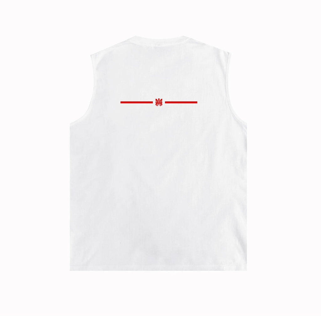 Amiri tank top small spider letter horizontal stripprinting