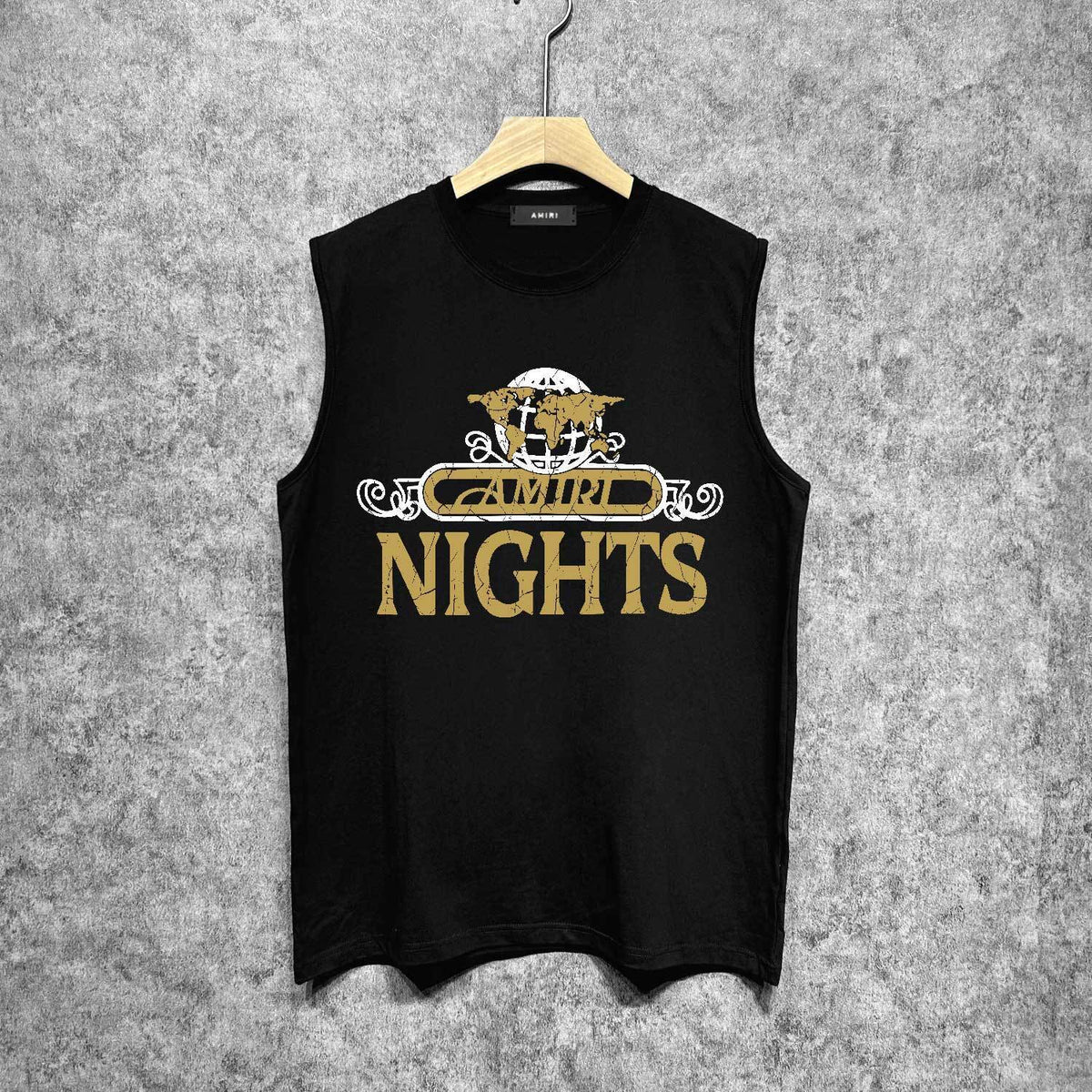 Amiri tank top earth letter printing