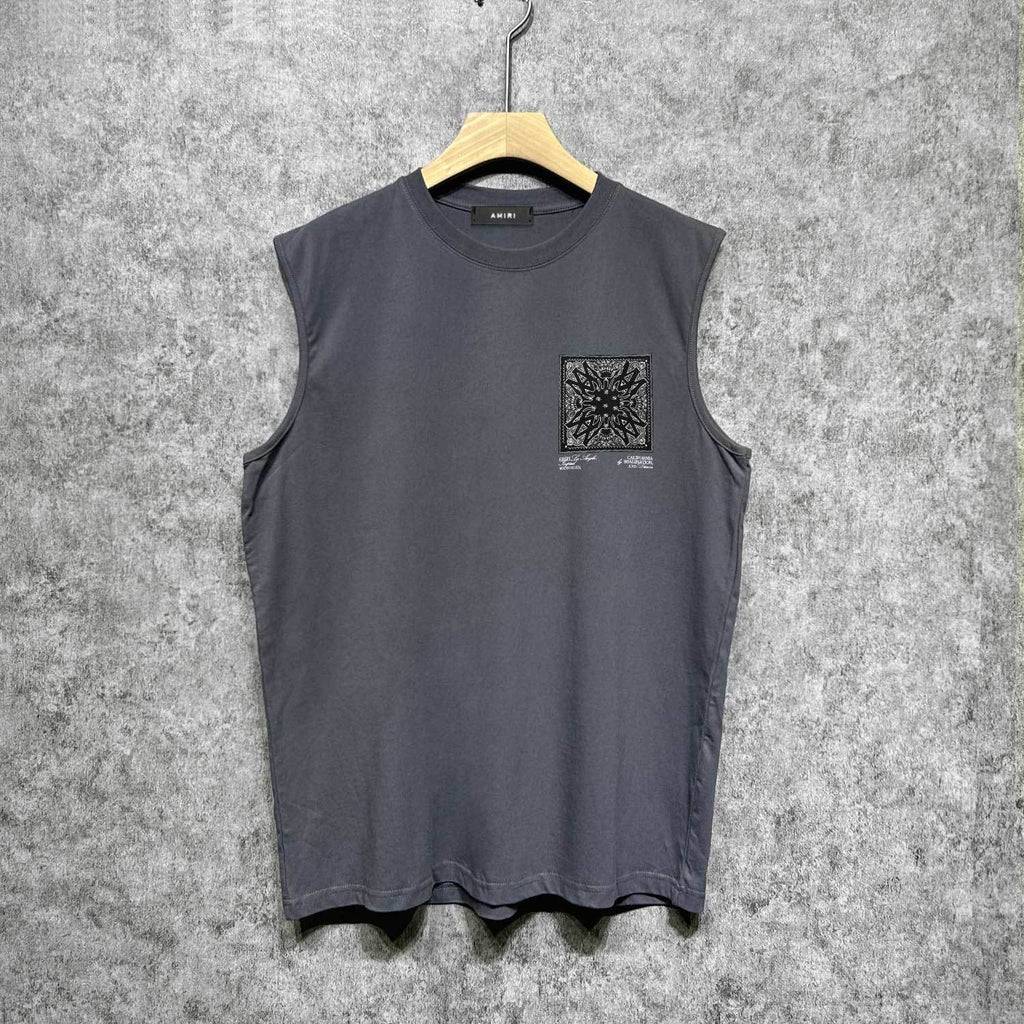 Amiri tank top simple logo square scarf printing