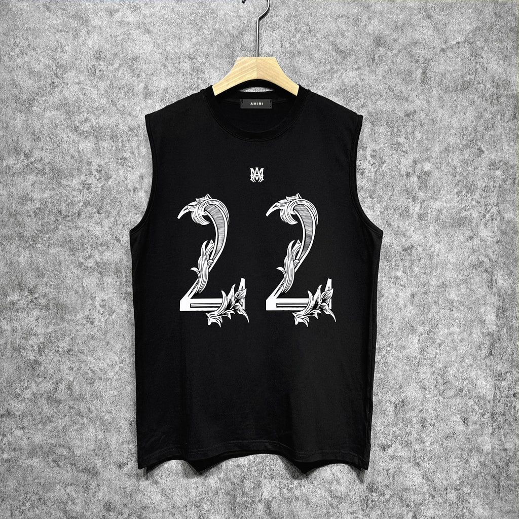Amiri tank top digital vine printing