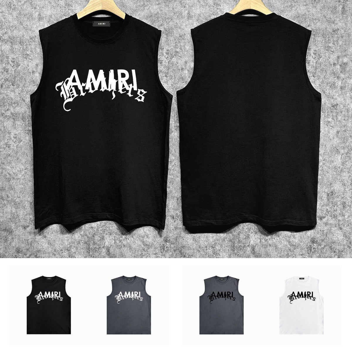 Amiri tank top letter cross printing