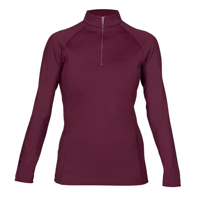 Aubrion Eltar Young Rider Base Layer- Black Cherry