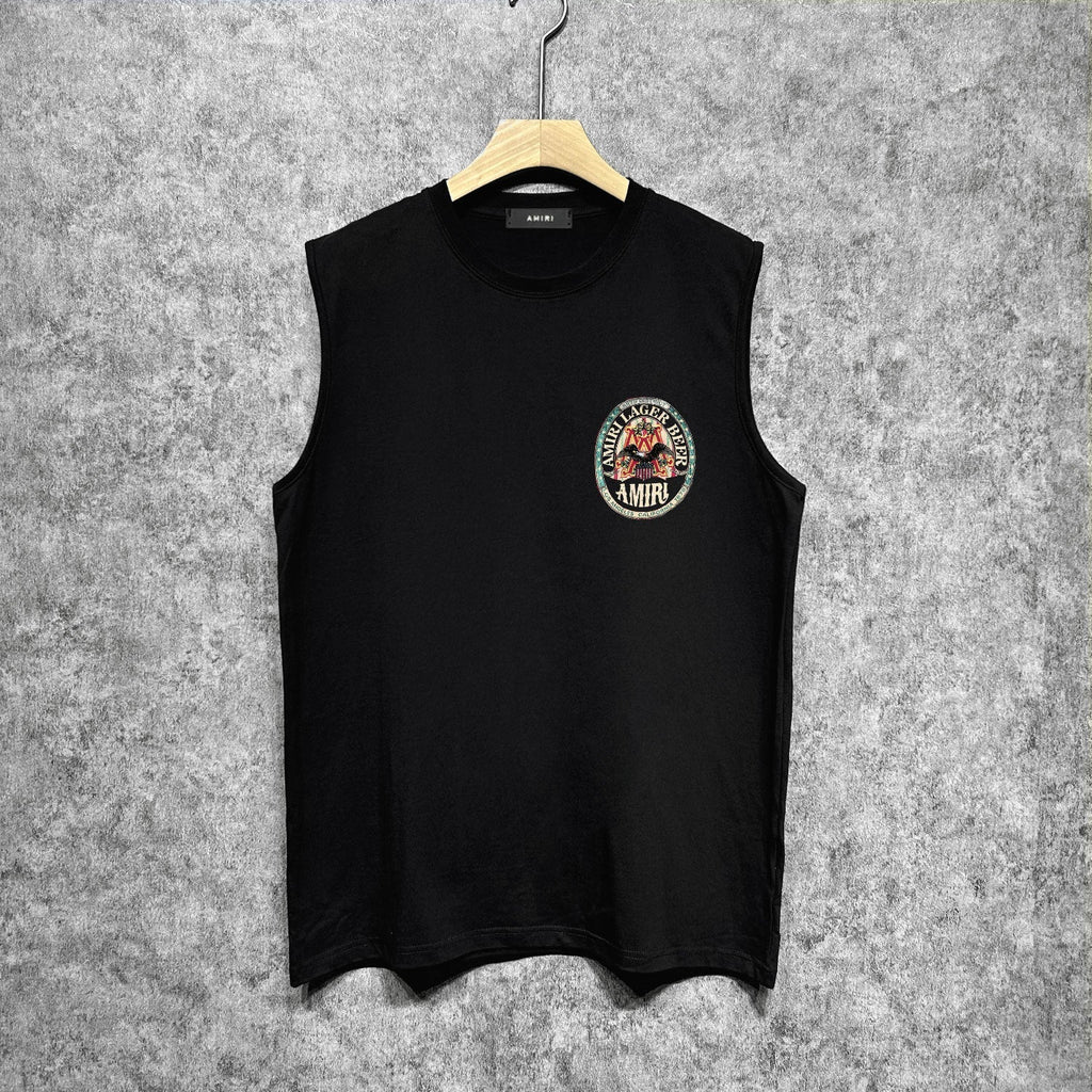 Amiri tank top oil painting flying eagle printing