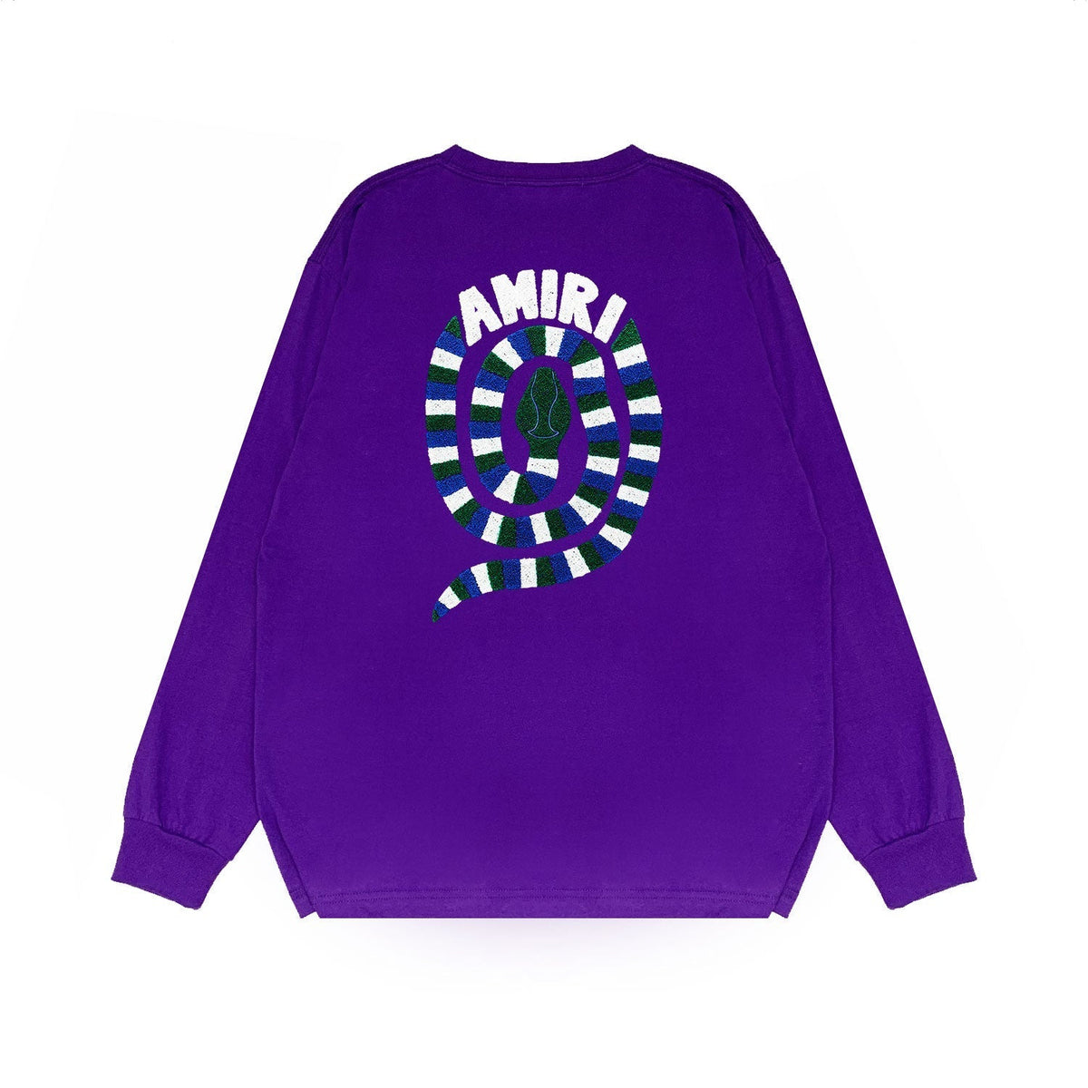 Amiri Long Sleeved Shirt Printed Trendy Pure Cotton