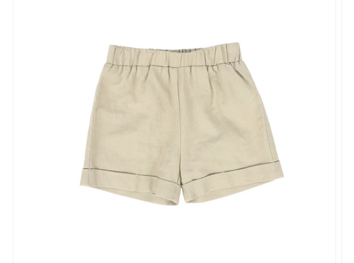 Bace Collection tan cuffed Tan Shorts