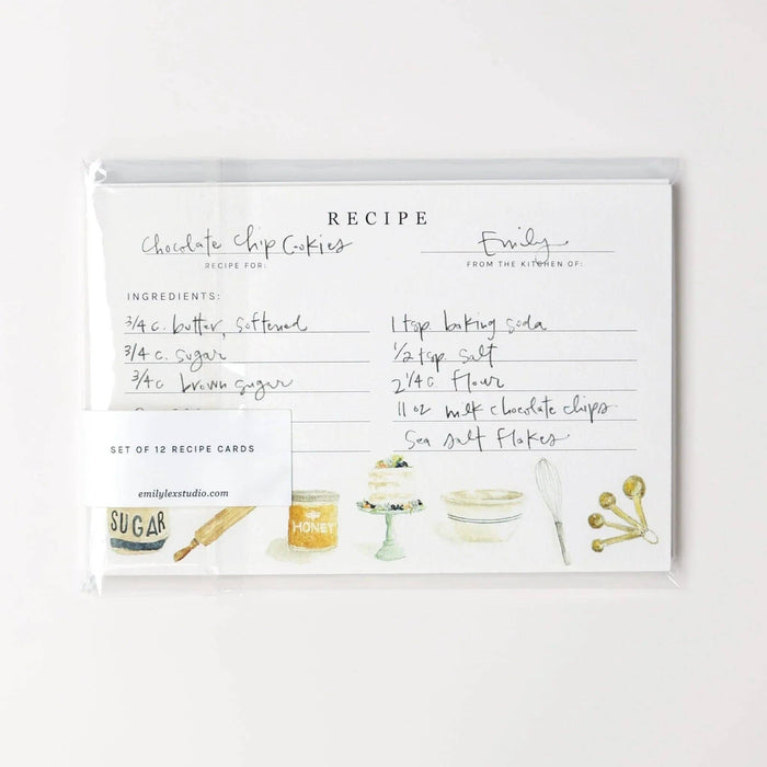 Baking recipe cards emily lex studio