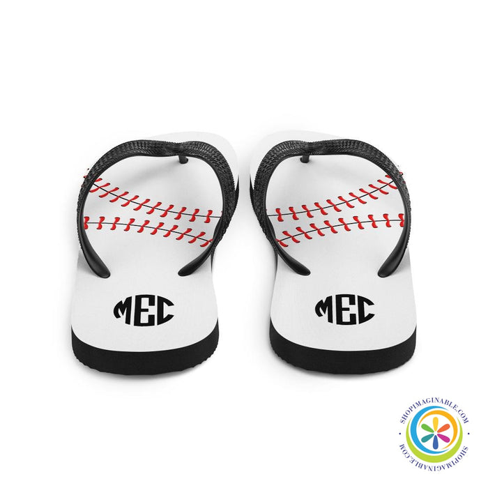 Baseball Monogram Flip-Flops-ShopImaginable.com