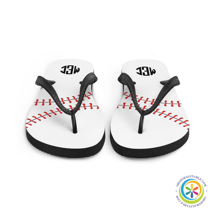 Baseball Monogram Flip-Flops-ShopImaginable.com