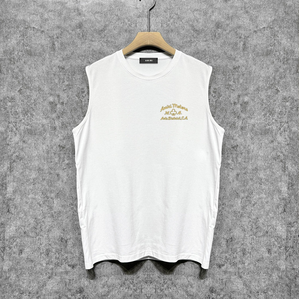Amiri tank top lion medal printing