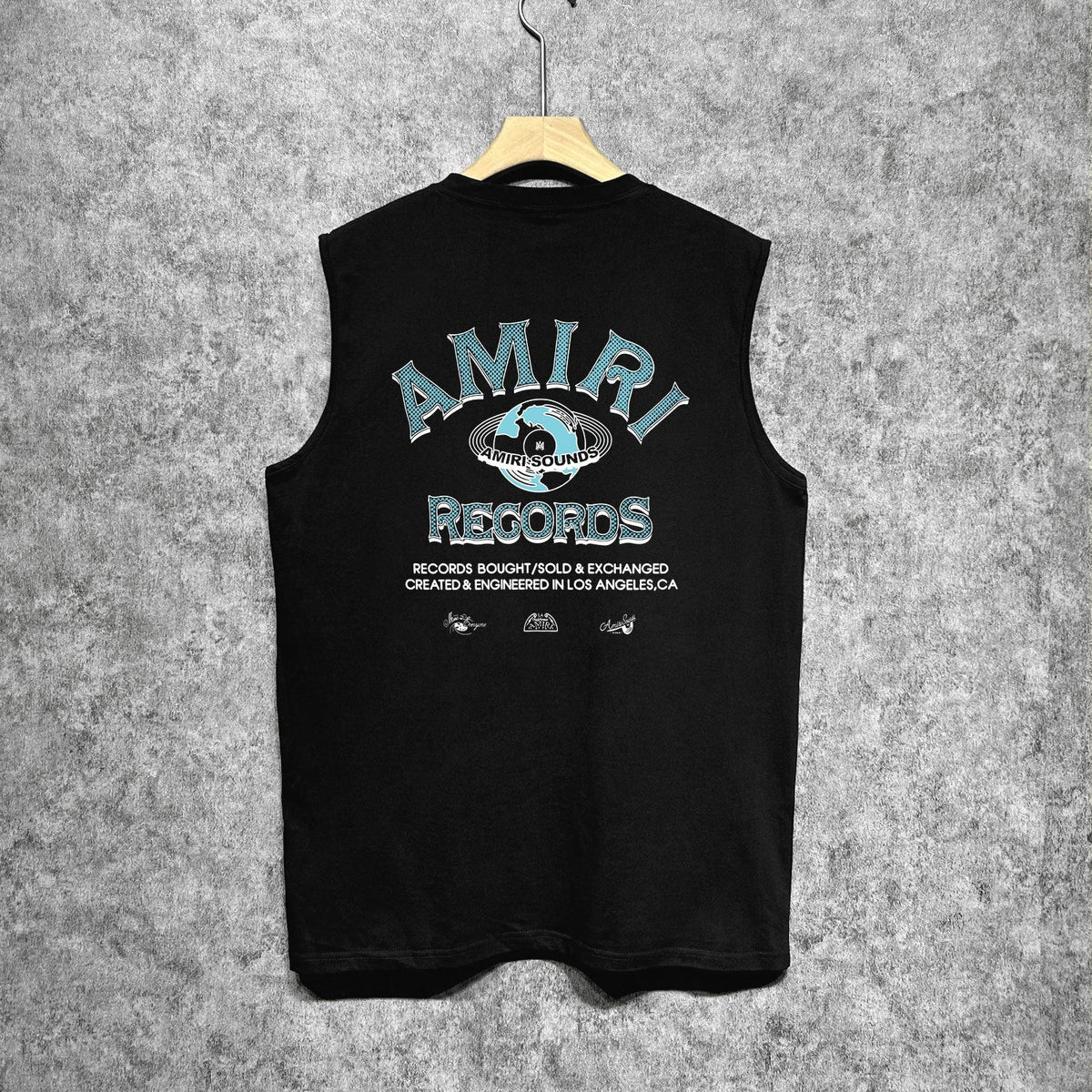 Amiri tank top earth letter printing