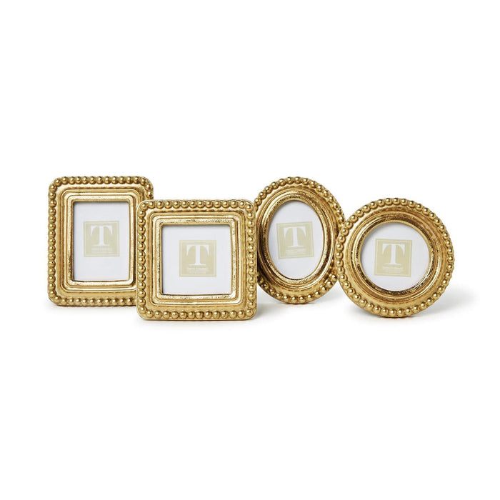 Beaded Texture Gold Photo Frame Two's Company Picture Frames