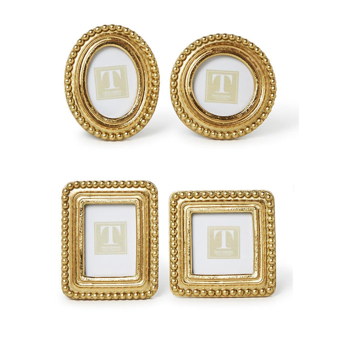 Beaded Texture Gold Photo Frame Two's Company Picture Frames Rectangular