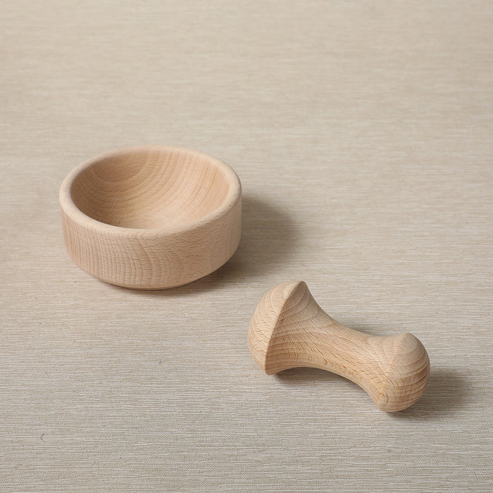 Beech mortar and pestle