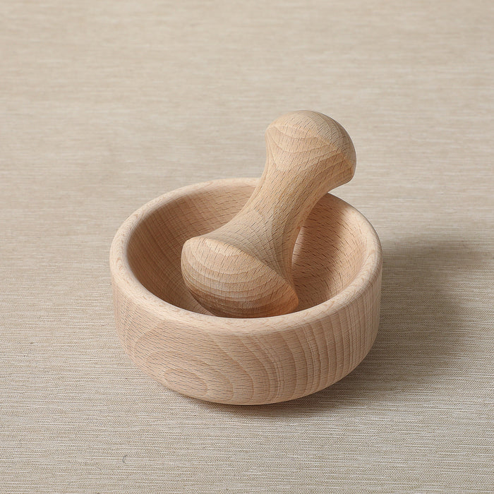 Beech mortar and pestle