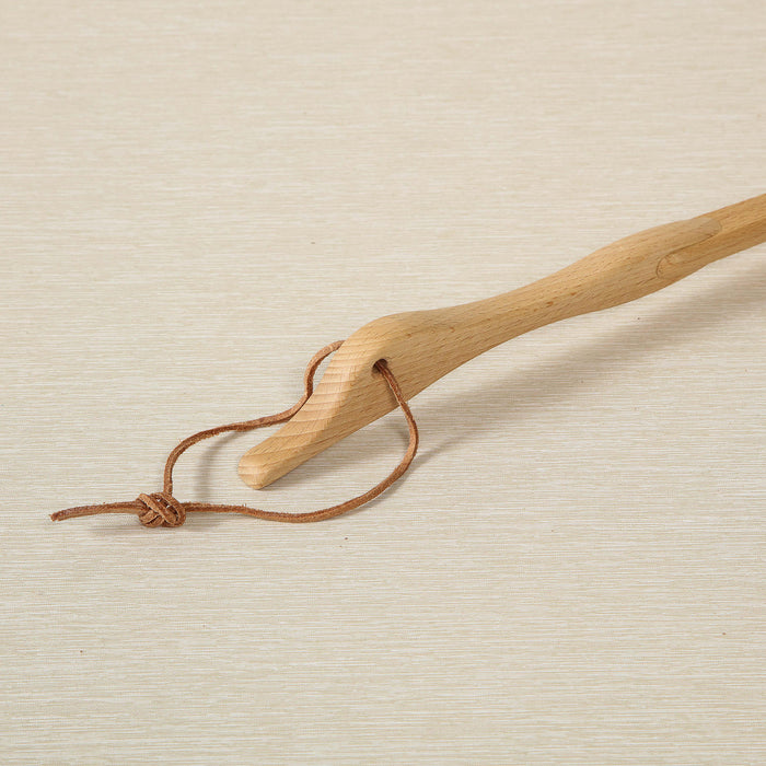 Beechwood Shoehorn with Leather Strap