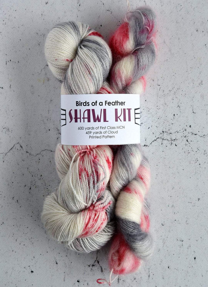 Birds of a Feather Shawl Kit - Mohair and Cashmere