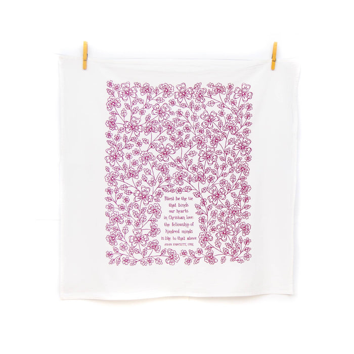 Blest be the Tie Hymn Tea Towel Little Things Studio