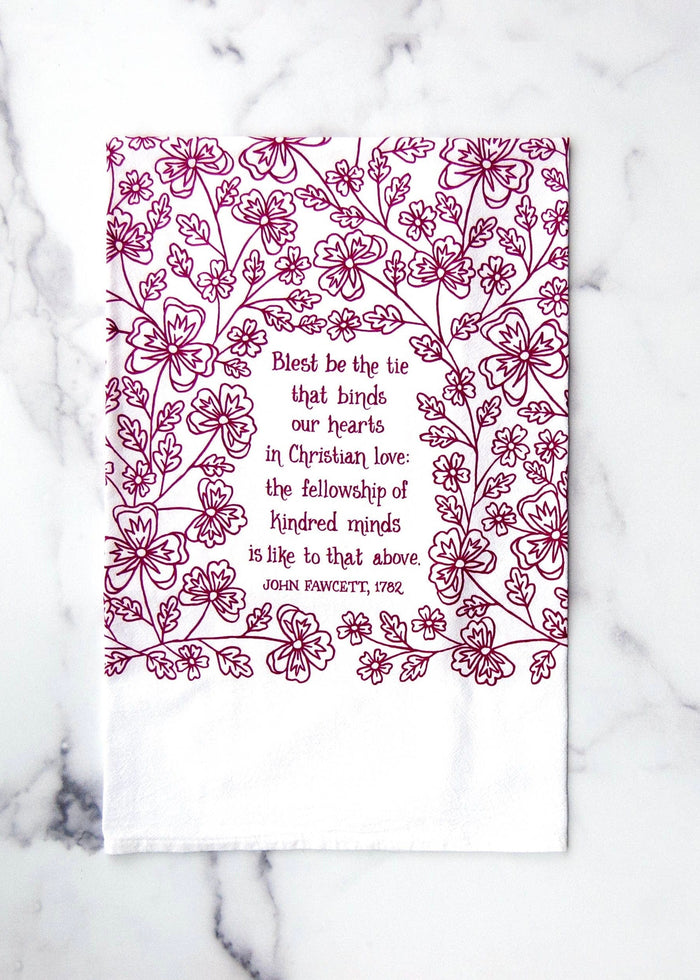 Blest be the Tie Hymn Tea Towel Little Things Studio