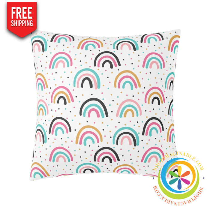 Boho Chic Rainbow Pillow Cover