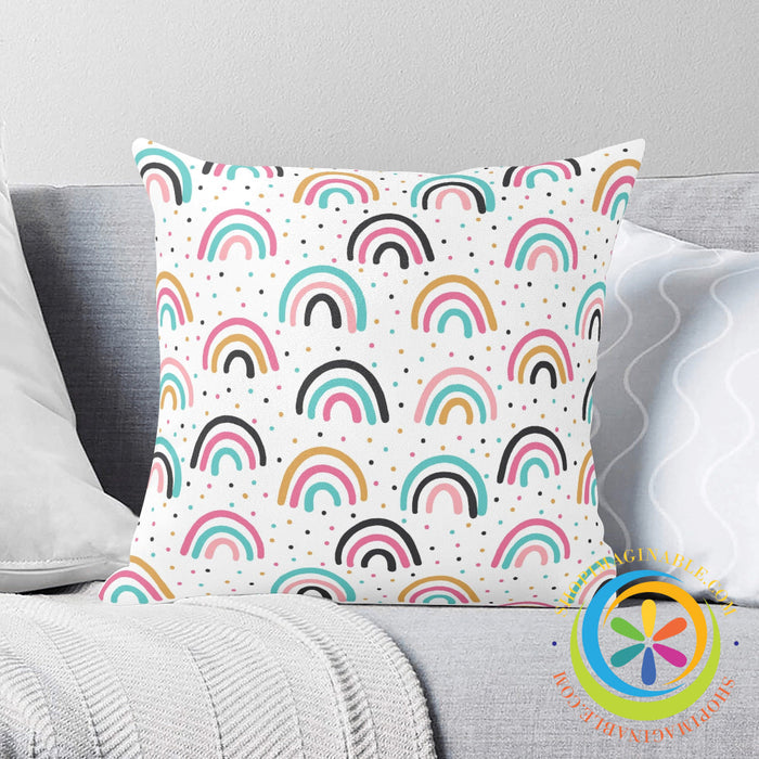 Boho Chic Rainbow Pillow Cover