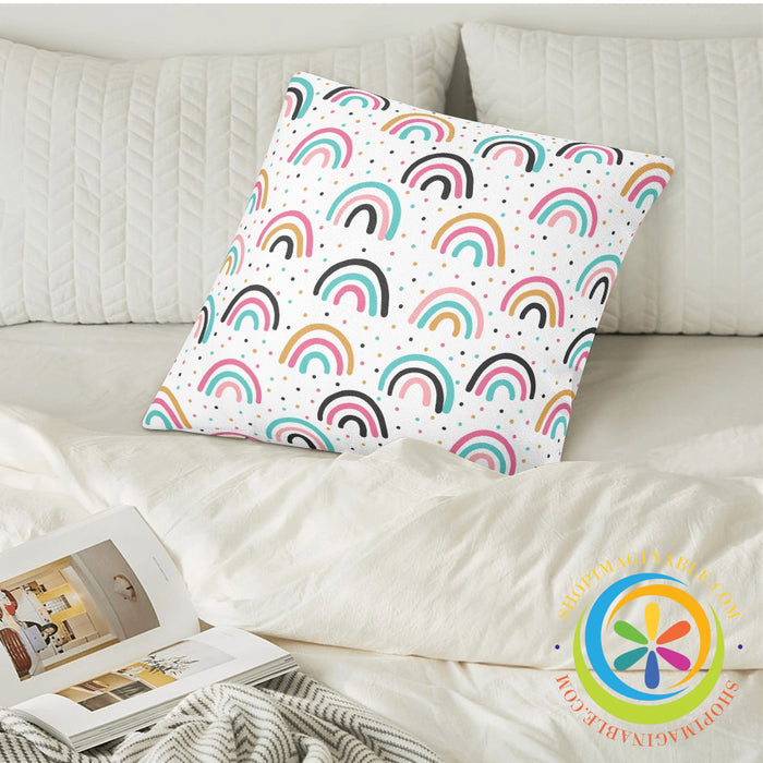 Boho Chic Rainbow Pillow Cover
