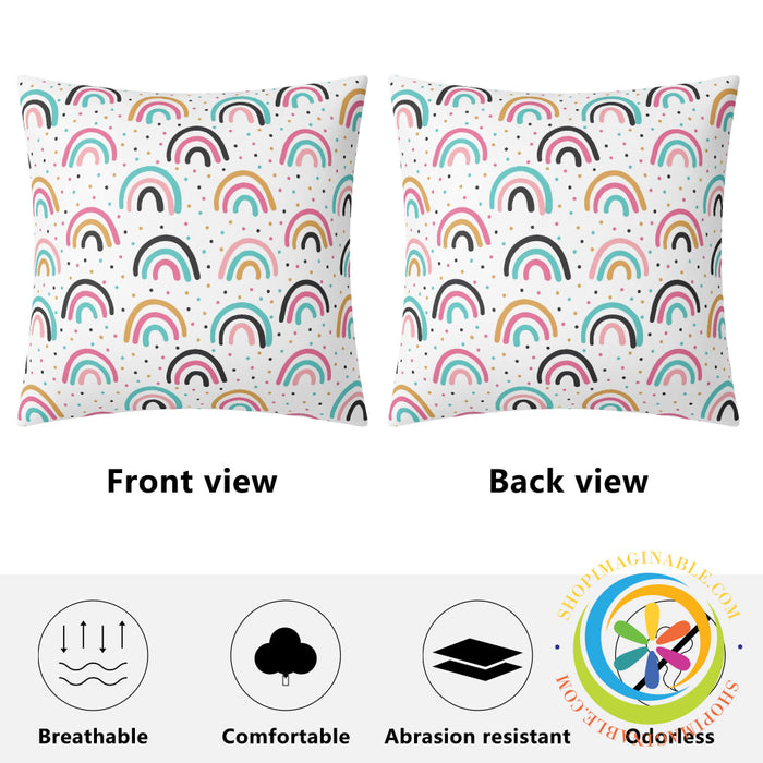 Boho Chic Rainbow Pillow Cover