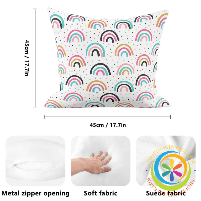 Boho Chic Rainbow Pillow Cover