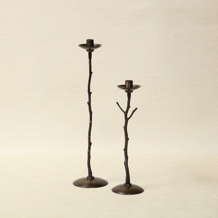 Bronze Branch Candlesticks
