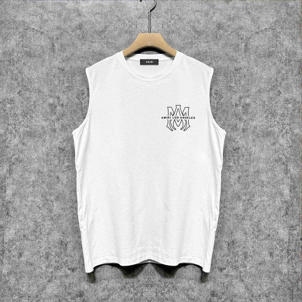 Amiri tank top damaged oil painting printing