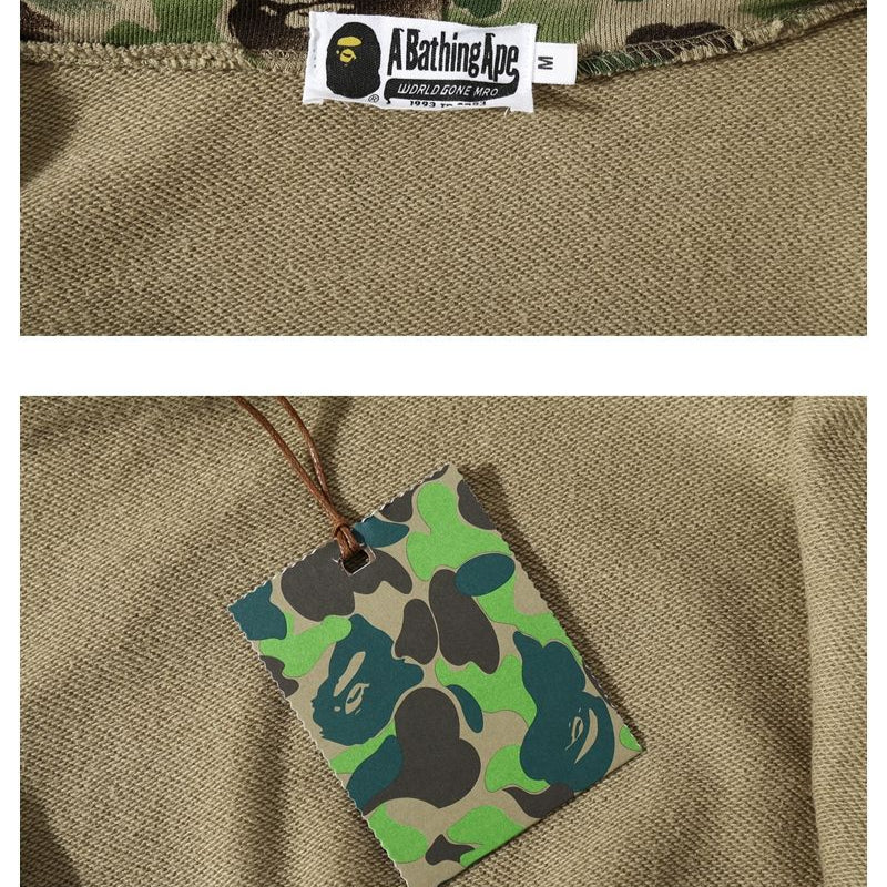 Bathing Ape Hoodie WGM Alphabet Patch Ink Pattern Camouflage Hooded Sweater Jacket