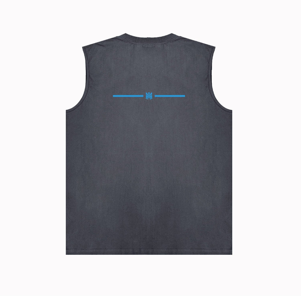 Amiri tank top small spider letter horizontal stripprinting