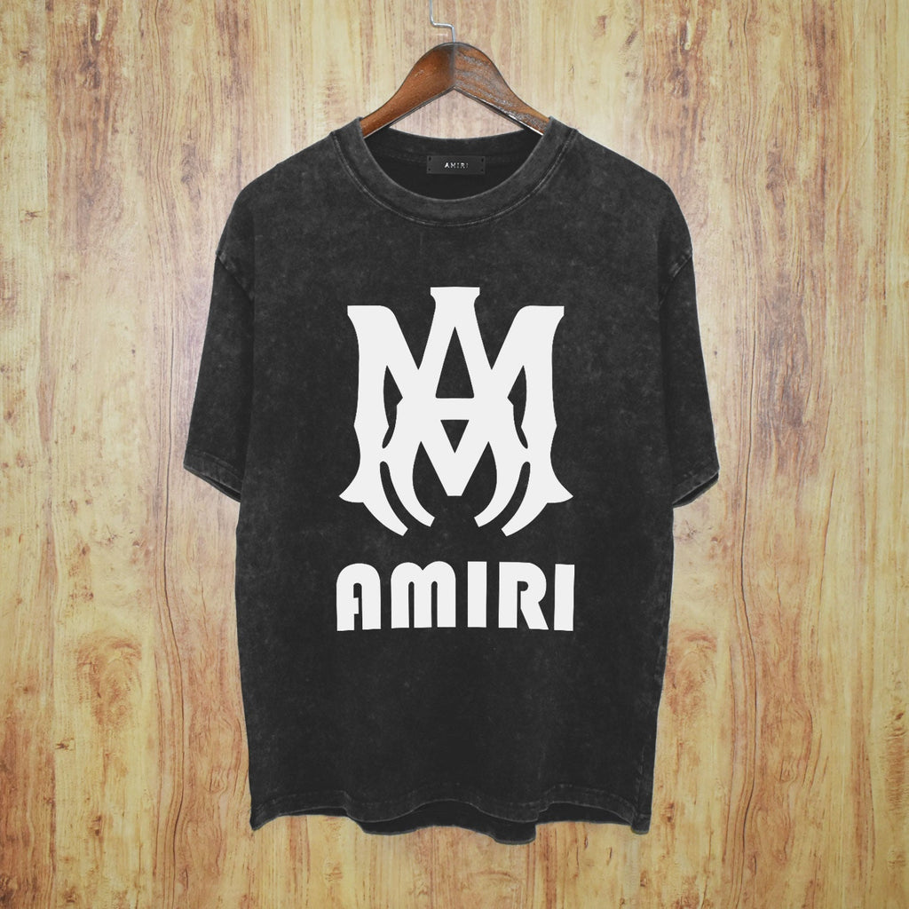Amiri Washed Distressed T Shirt Printed Trendy Pure Cotton