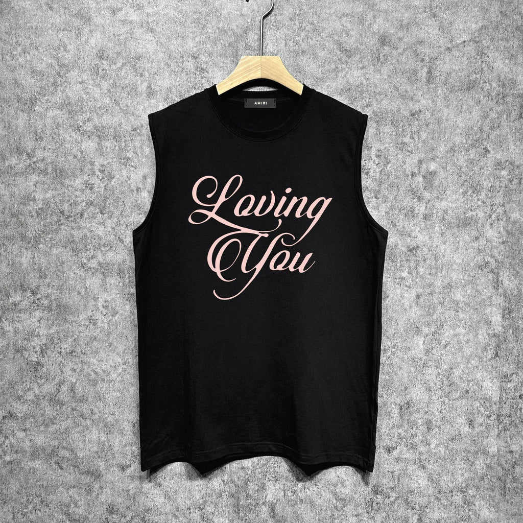 Amiri tank top pink letterprinting