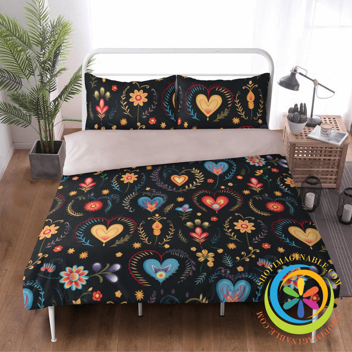 Cherished Blooms Bedding Set Beige / Us Twin