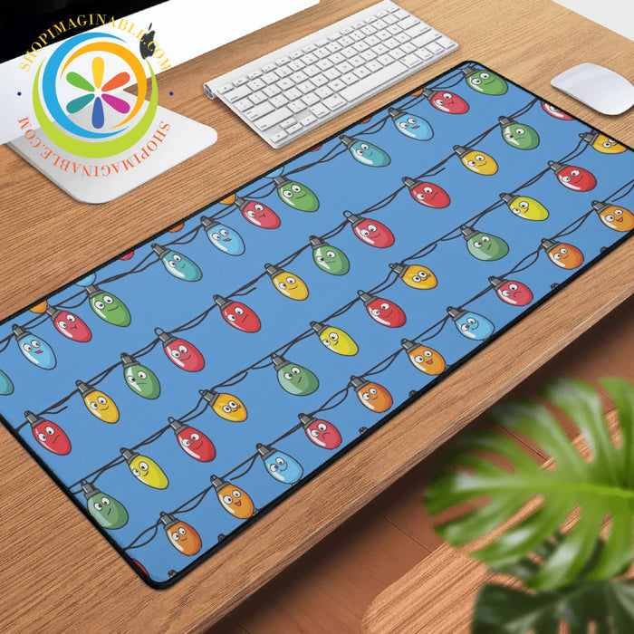 Christmas Lights Large Gaming Mouse Pad