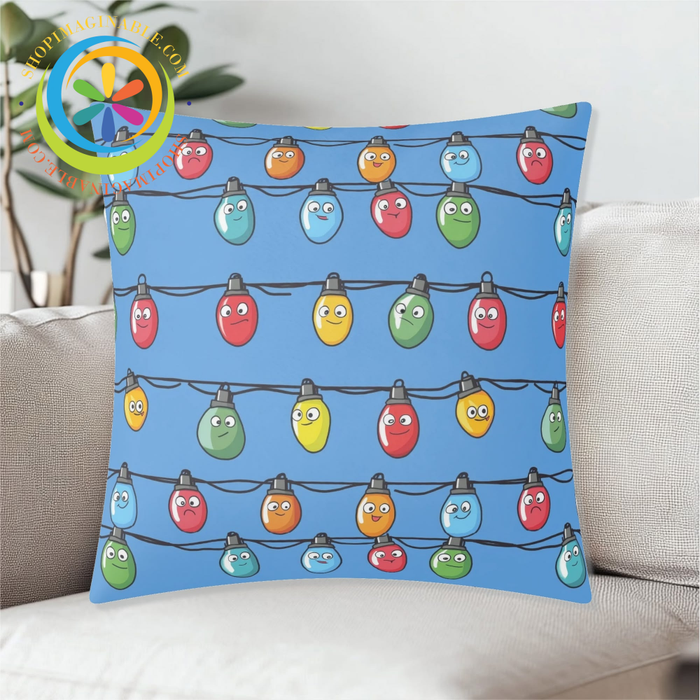 Christmas Lights Pillow Cover