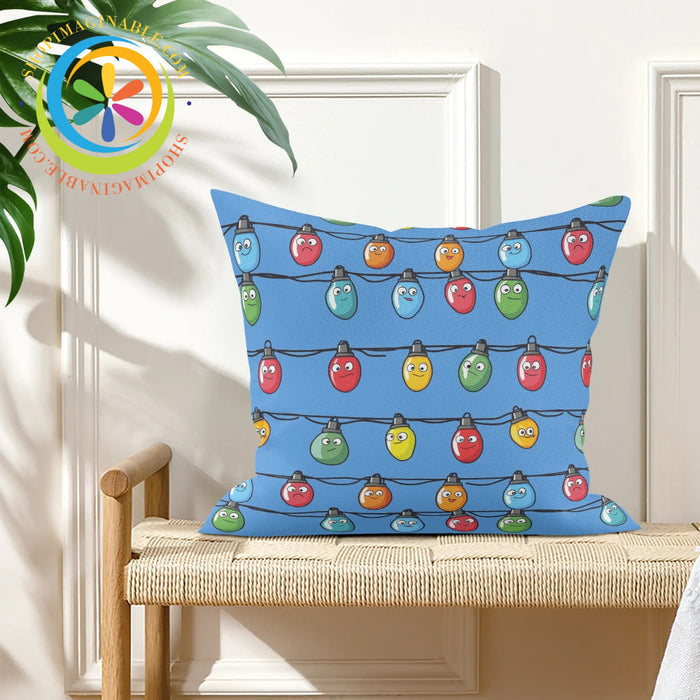 Christmas Lights Pillow Cover
