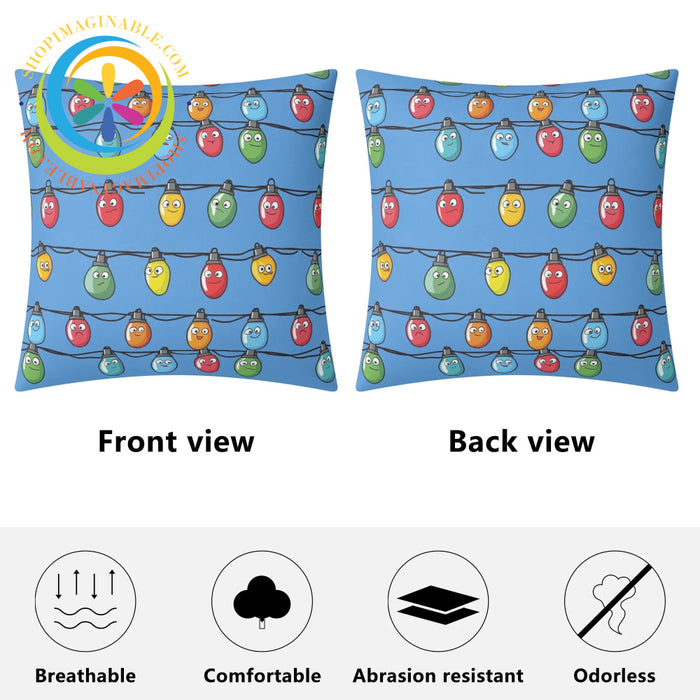 Christmas Lights Pillow Cover