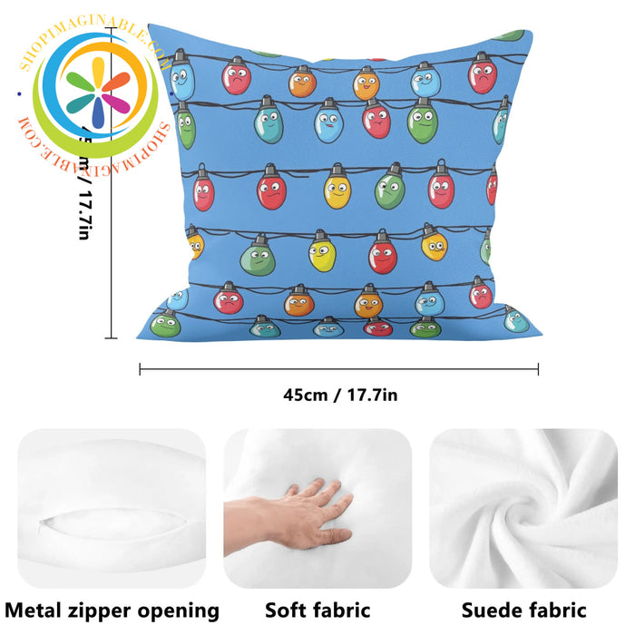 Christmas Lights Pillow Cover