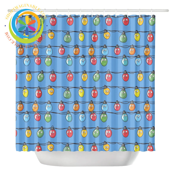 Christmas Lights Shower Curtain