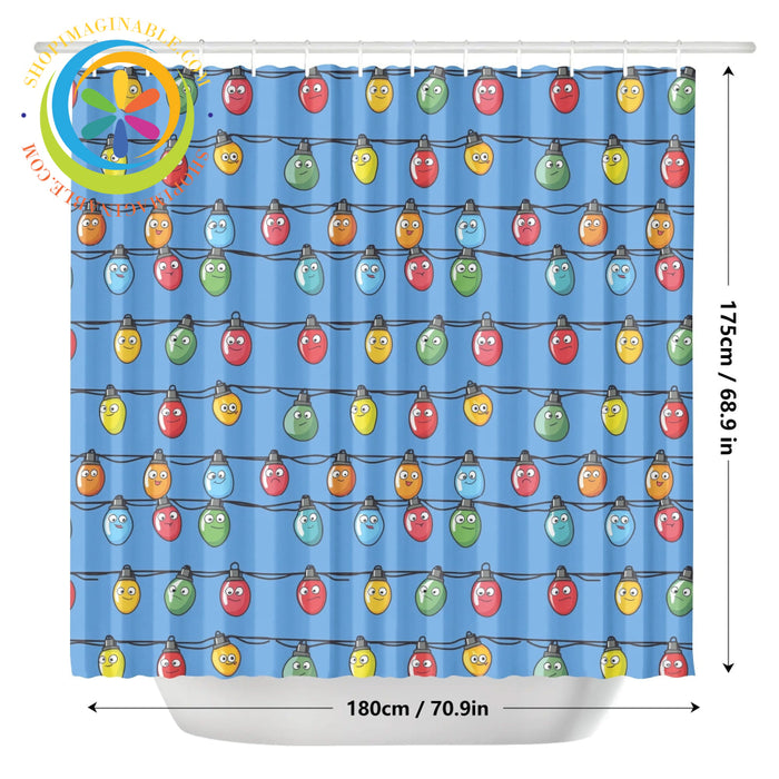 Christmas Lights Shower Curtain