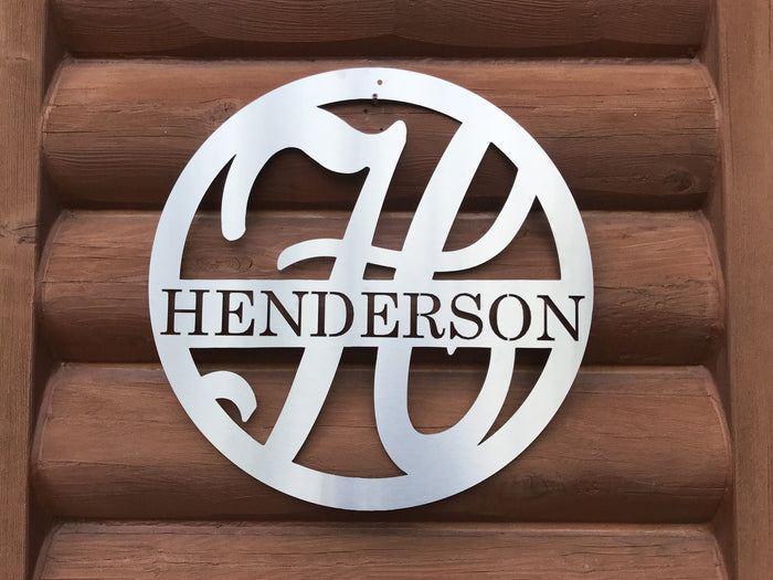 Circle Stainless Steel Monogram